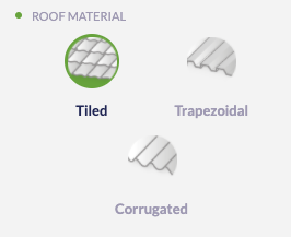 Rest of Roof
materials