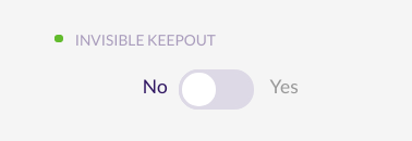 Invisible keepout
toggle