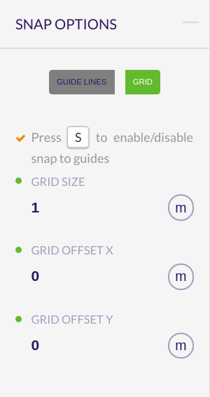 Snap grid